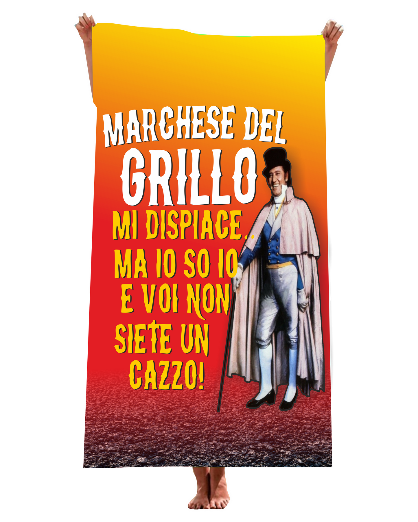 Telo per il mare, piscina. palestra con stampa MARCHESE DEL GRILLO