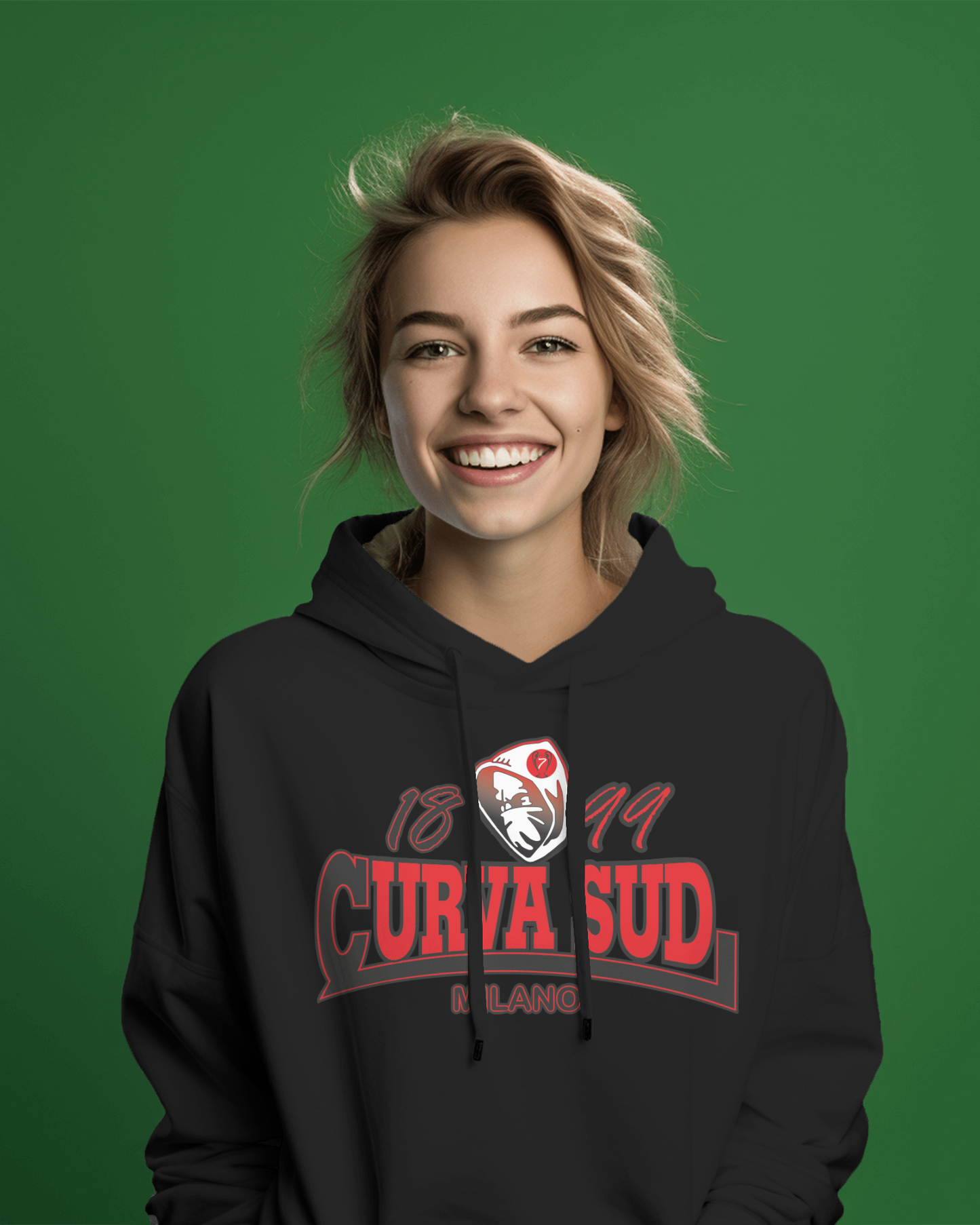 Felpa CON MARSUPIO E CAPPUCCIO DA ADULTO con stampa curva SUD