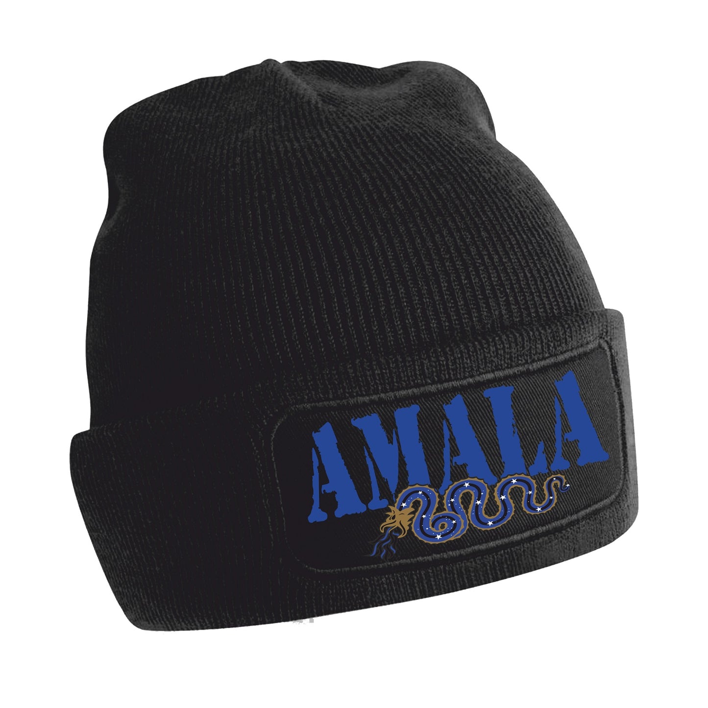 Cappellino invernale in maglia con stampa Amala