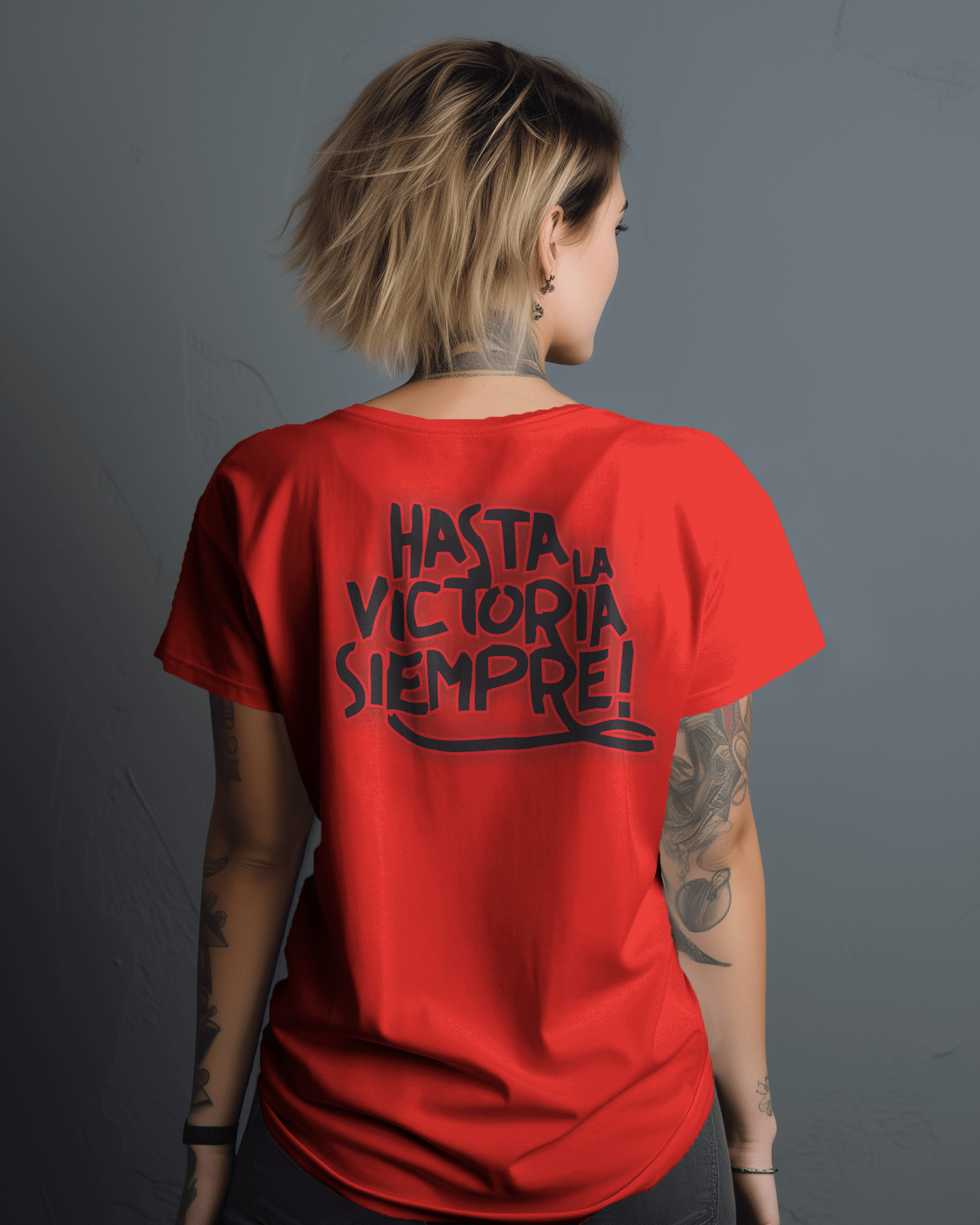 Maglietta con stampa davanti e retro Che Rignola, colore rossa e a manica corta