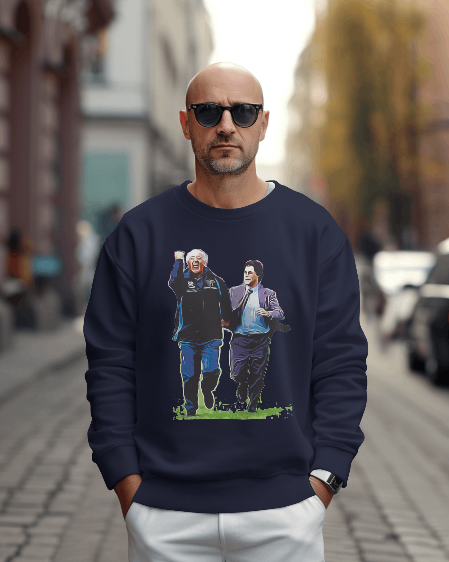 Felpa girocollo Fashion con stampa La corsa di Mazzone