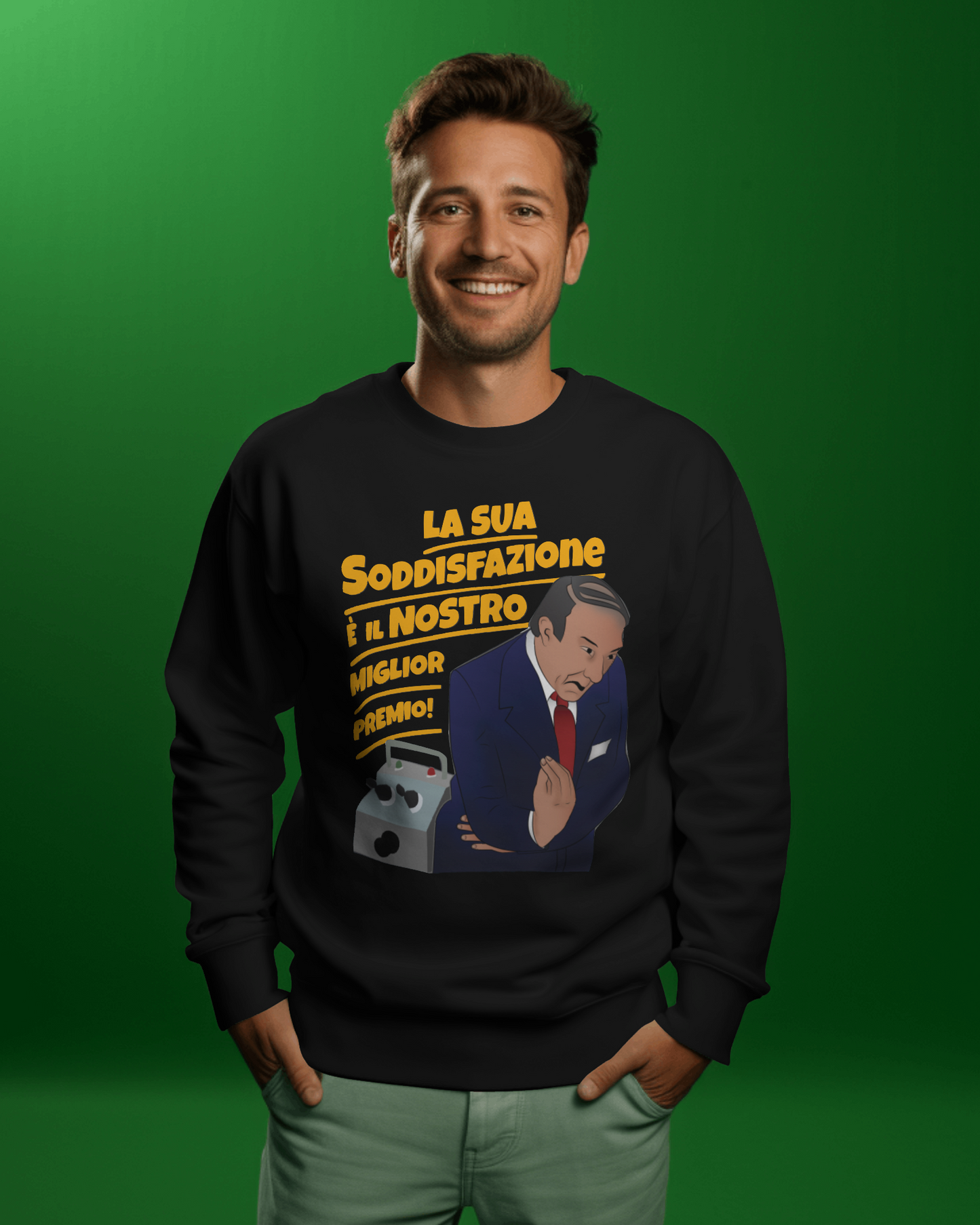 Felpa girocollo Fashion con stampa La sua soddisfazione