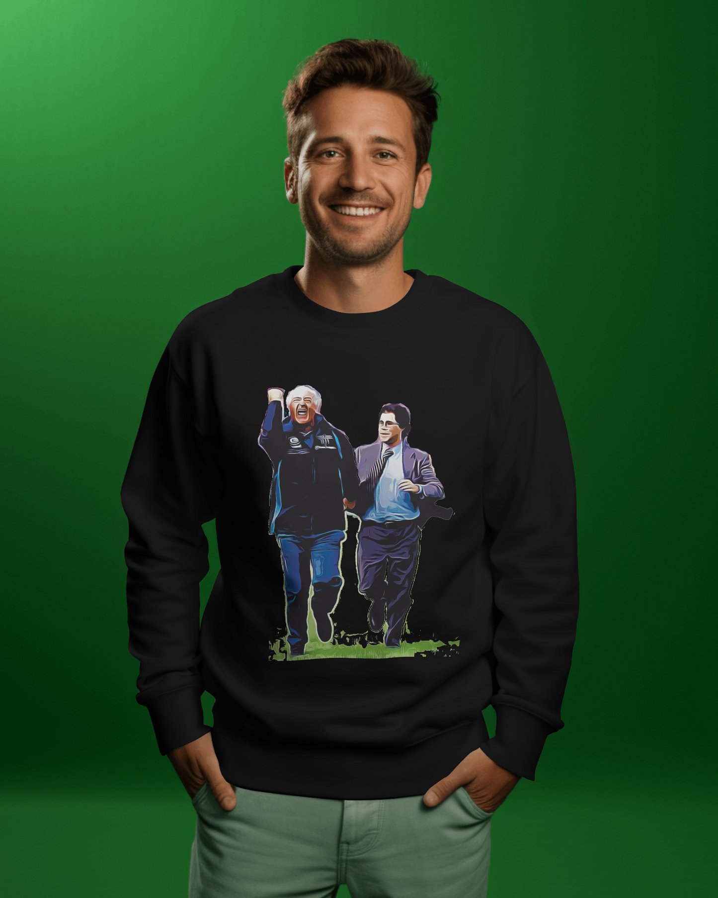 Felpa girocollo Fashion con stampa La corsa di Mazzone