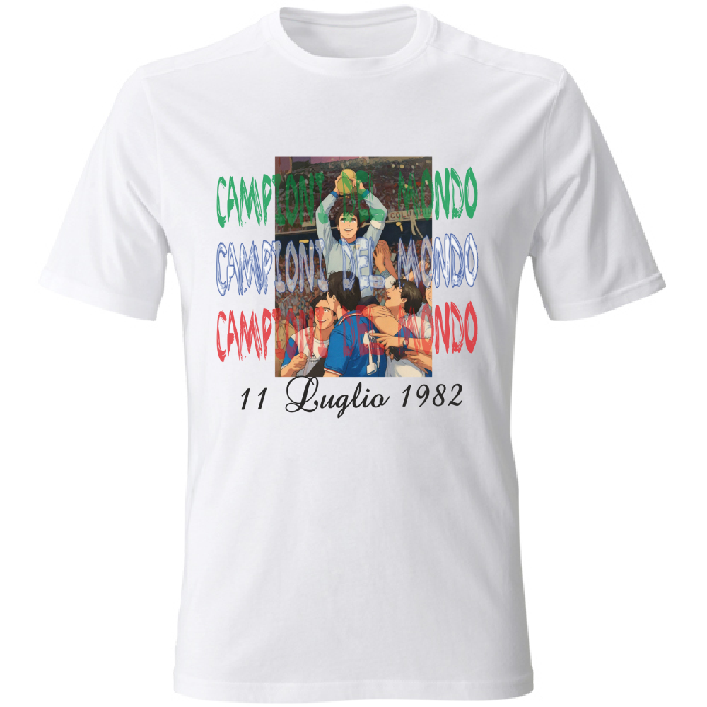 Maglietta BIANCA ITALIA CAMPIONE DEL MONDO 1982