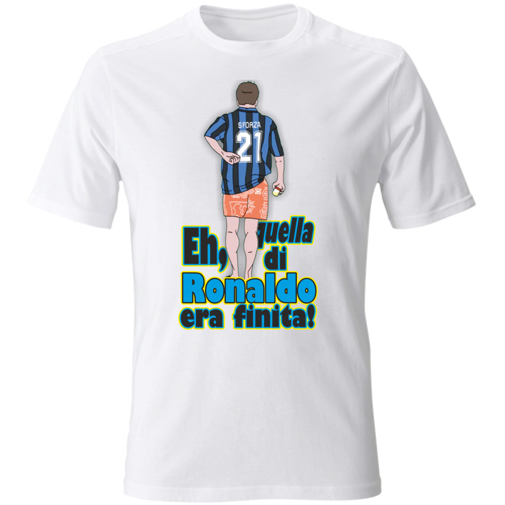 Maglietta unisex 100% cotone organico Stampa "quella di Ronaldo era finita"