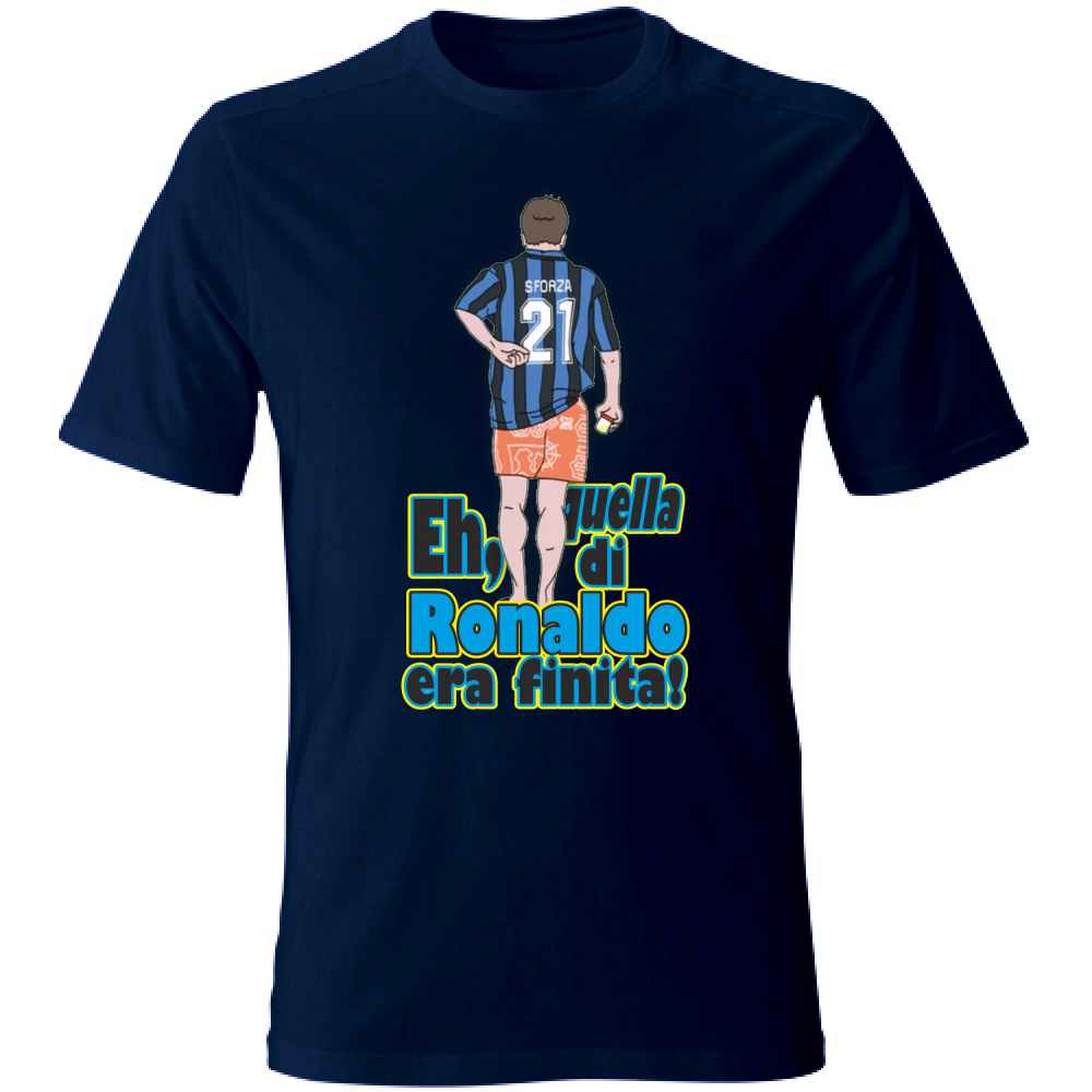 Maglietta unisex 100% cotone organico Stampa "quella di Ronaldo era finita"