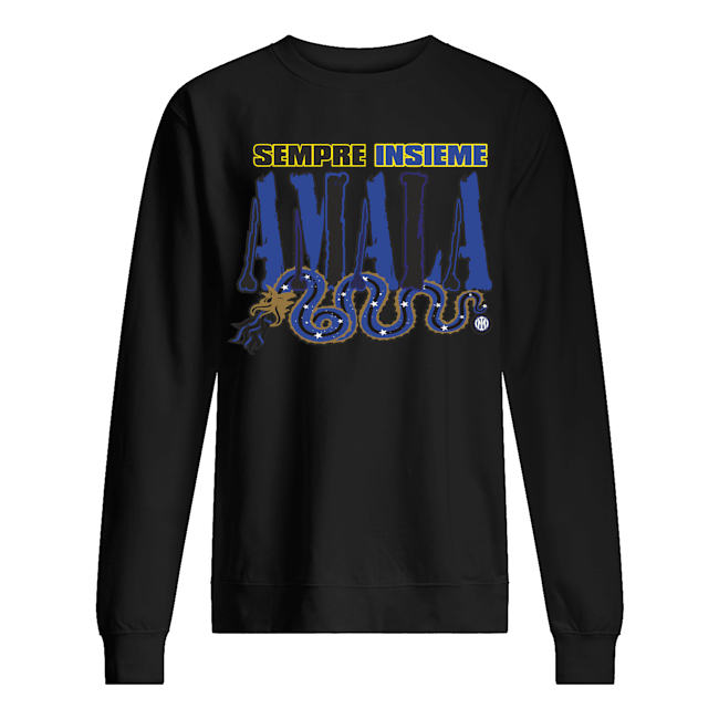 Felpa girocollo Fashion con stampa Amala pazza Inter