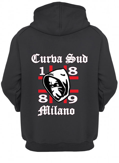 Felpa CON MARSUPIO E CAPPUCCIO DA ADULTO con stampa curva sud