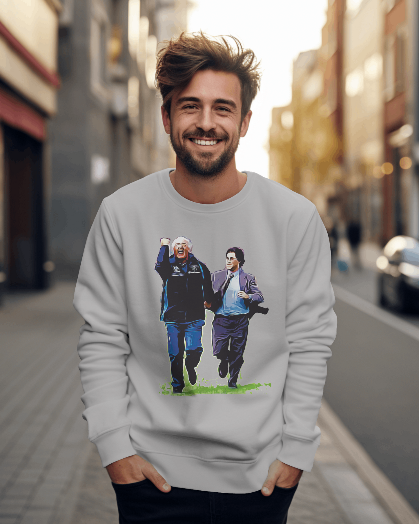 Felpa girocollo Fashion con stampa La corsa di Mazzone
