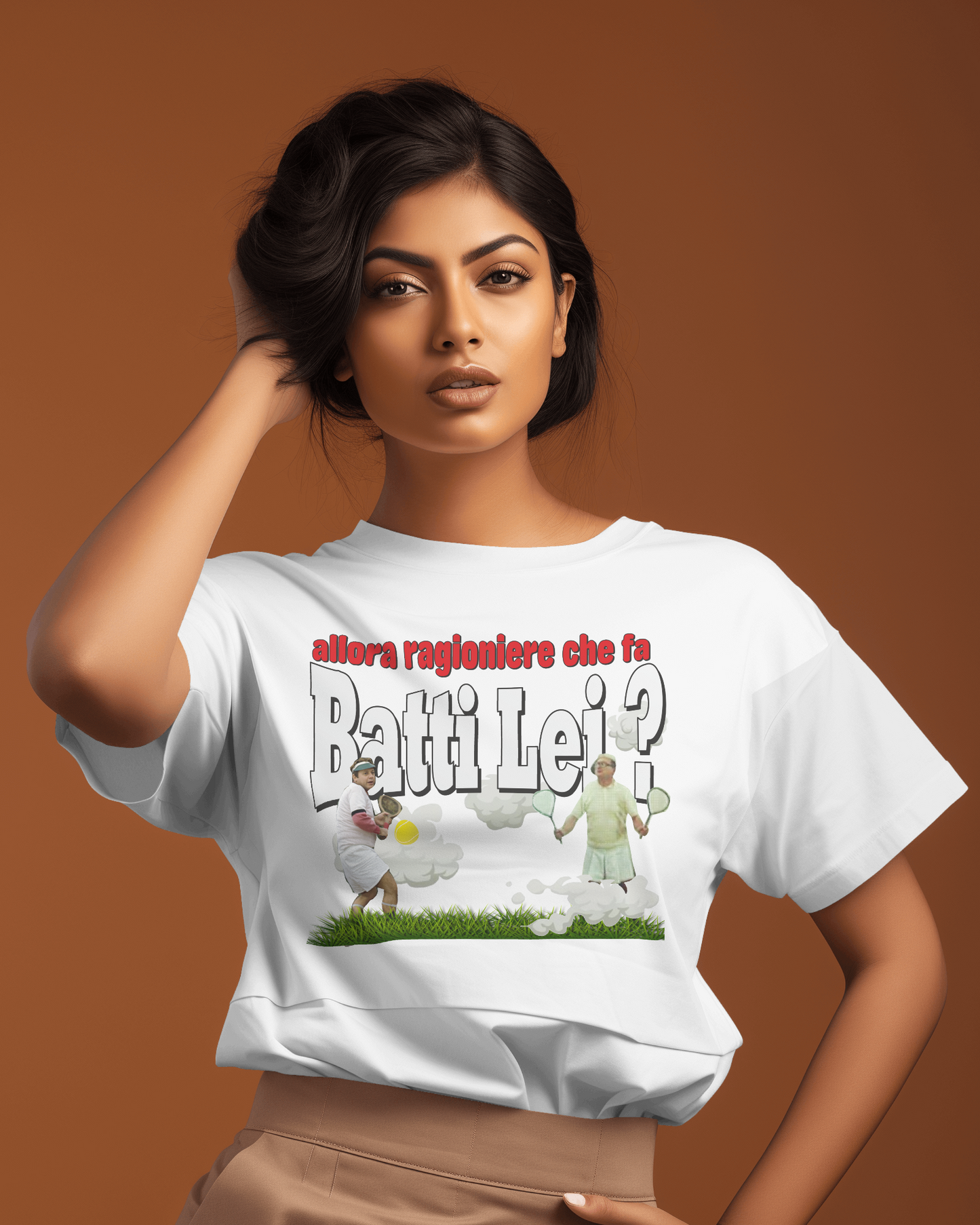 Maglietta unisex 100% cotone organico Batti lei