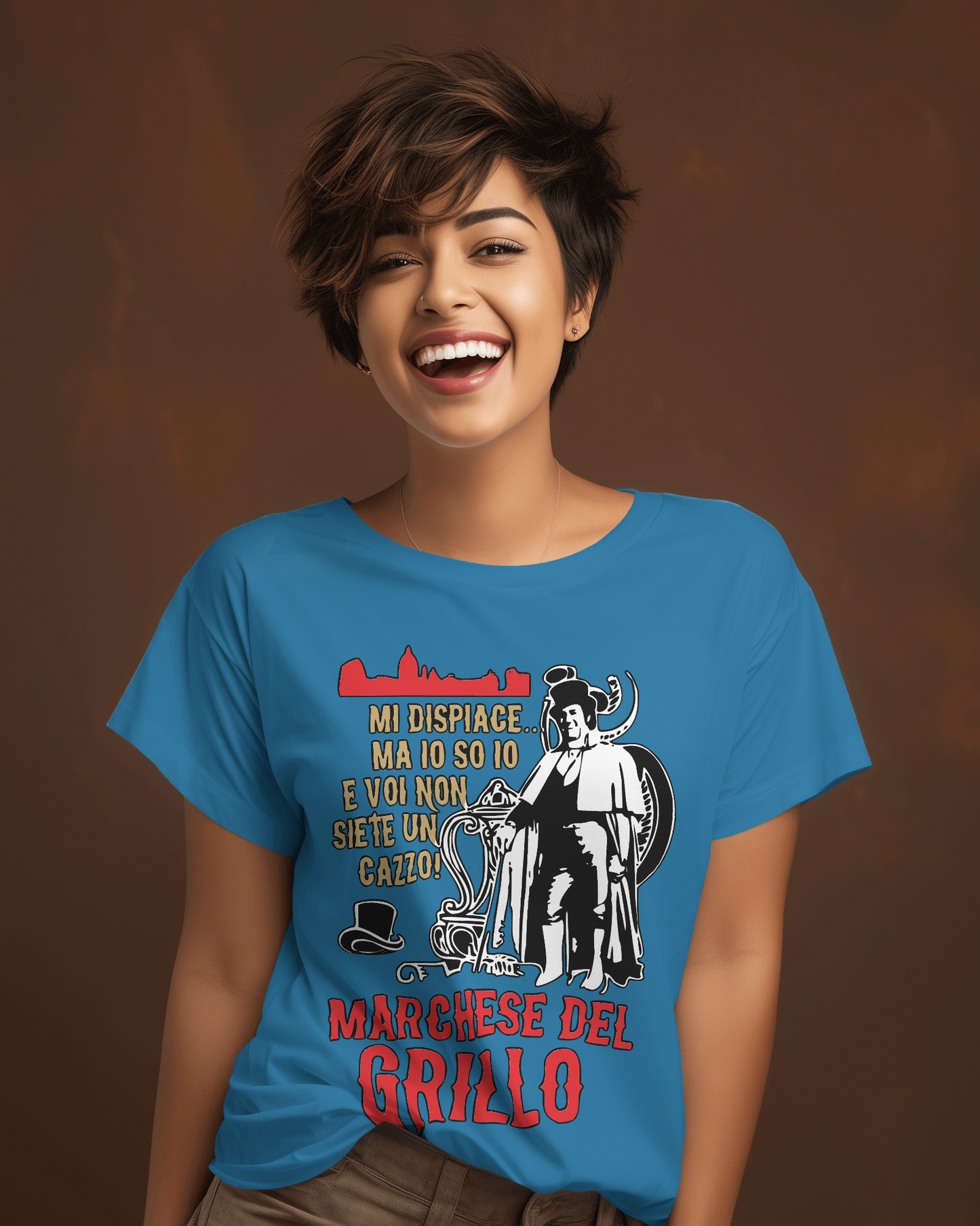 Maglietta unisex 100% cotone organico Stampa Marchese del Grillo