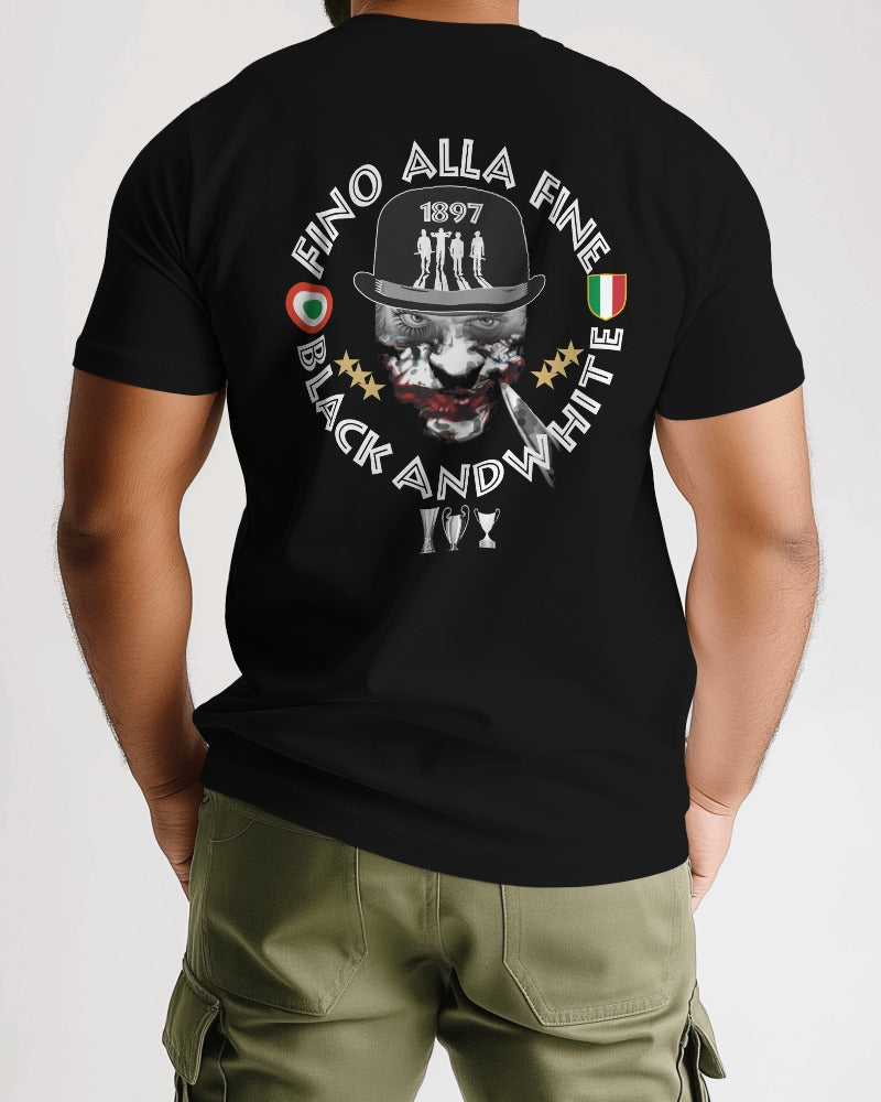 Maglietta Unisex Bianca o Nera per Il Tifoso Bianco Nero