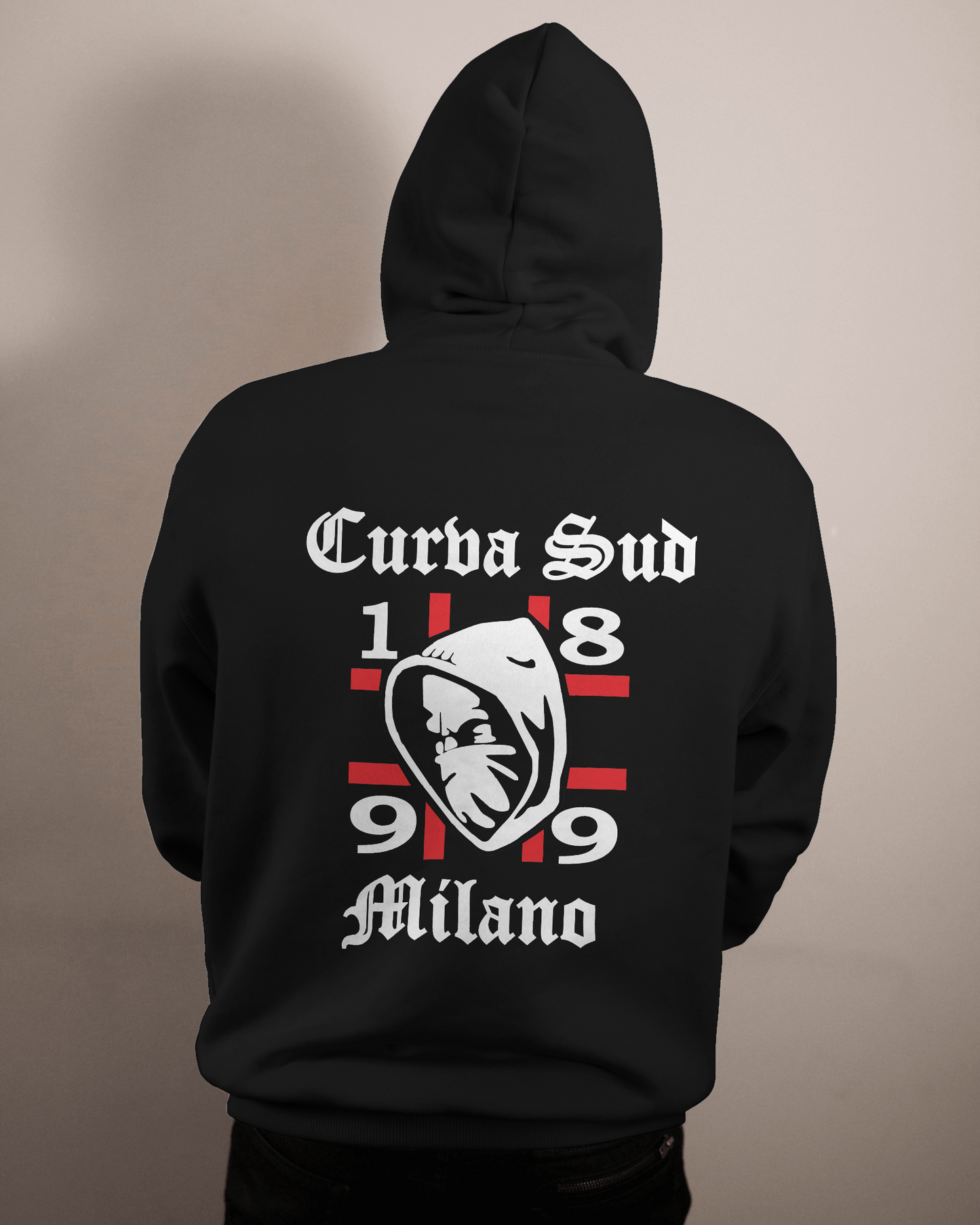 Felpa CON MARSUPIO E CAPPUCCIO DA ADULTO con stampa curva sud