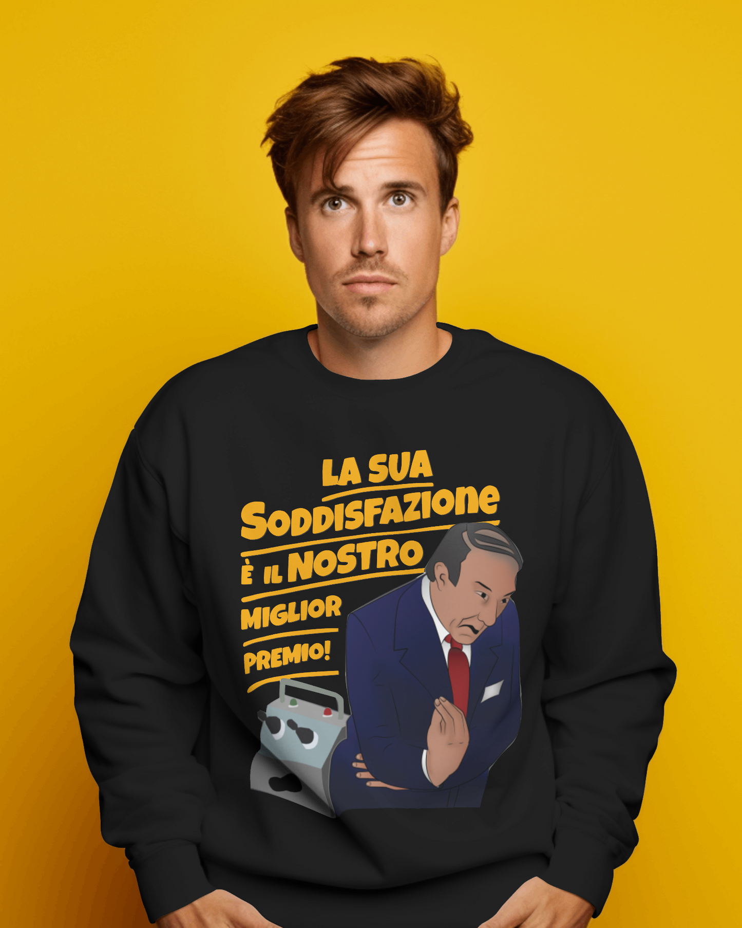 Felpa girocollo Fashion con stampa La sua soddisfazione