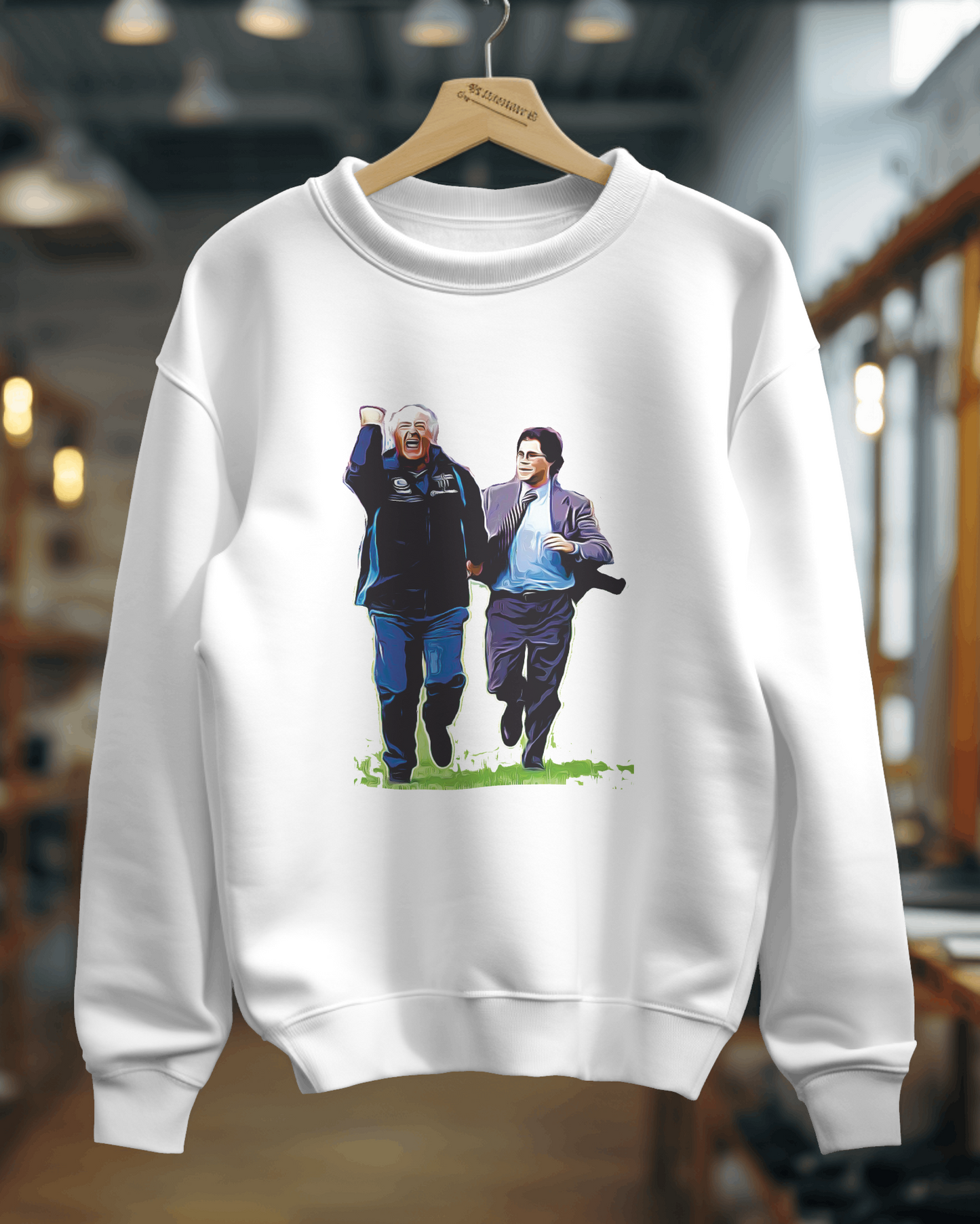 Felpa girocollo Fashion con stampa La corsa di Mazzone