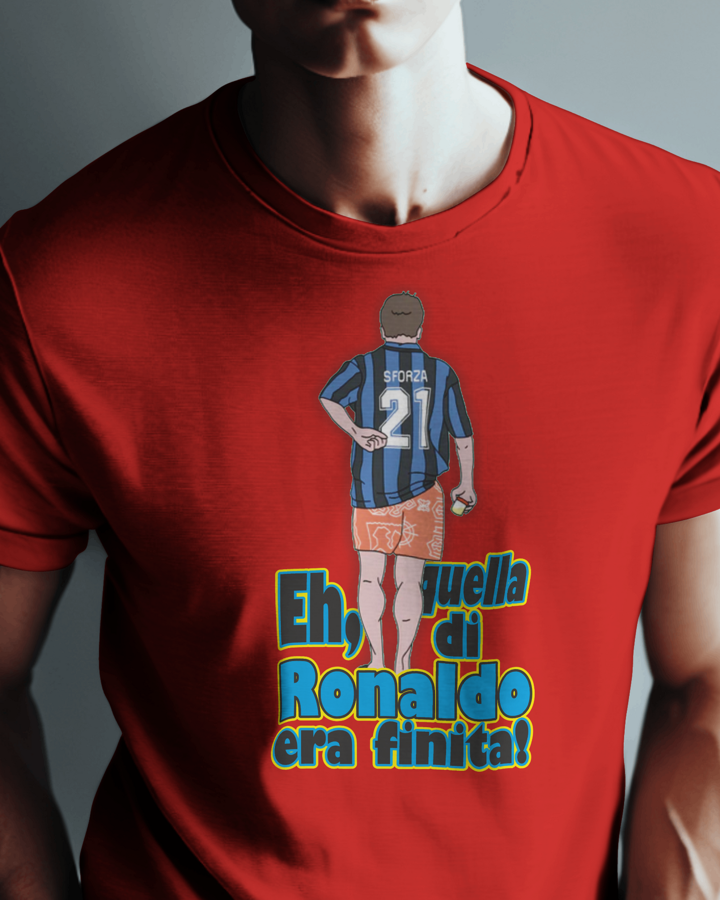Maglietta unisex 100% cotone organico Stampa "quella di Ronaldo era finita"