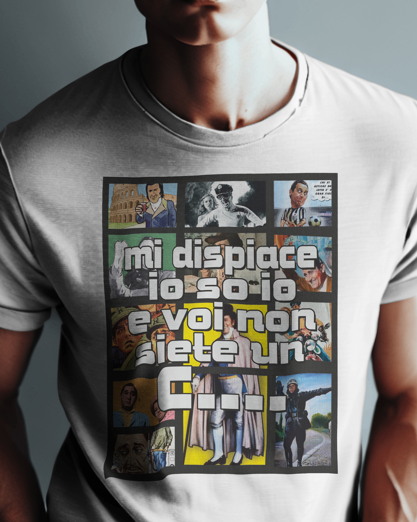 Maglietta bianca UNISEX Con stampa Mi dispiace io so io..