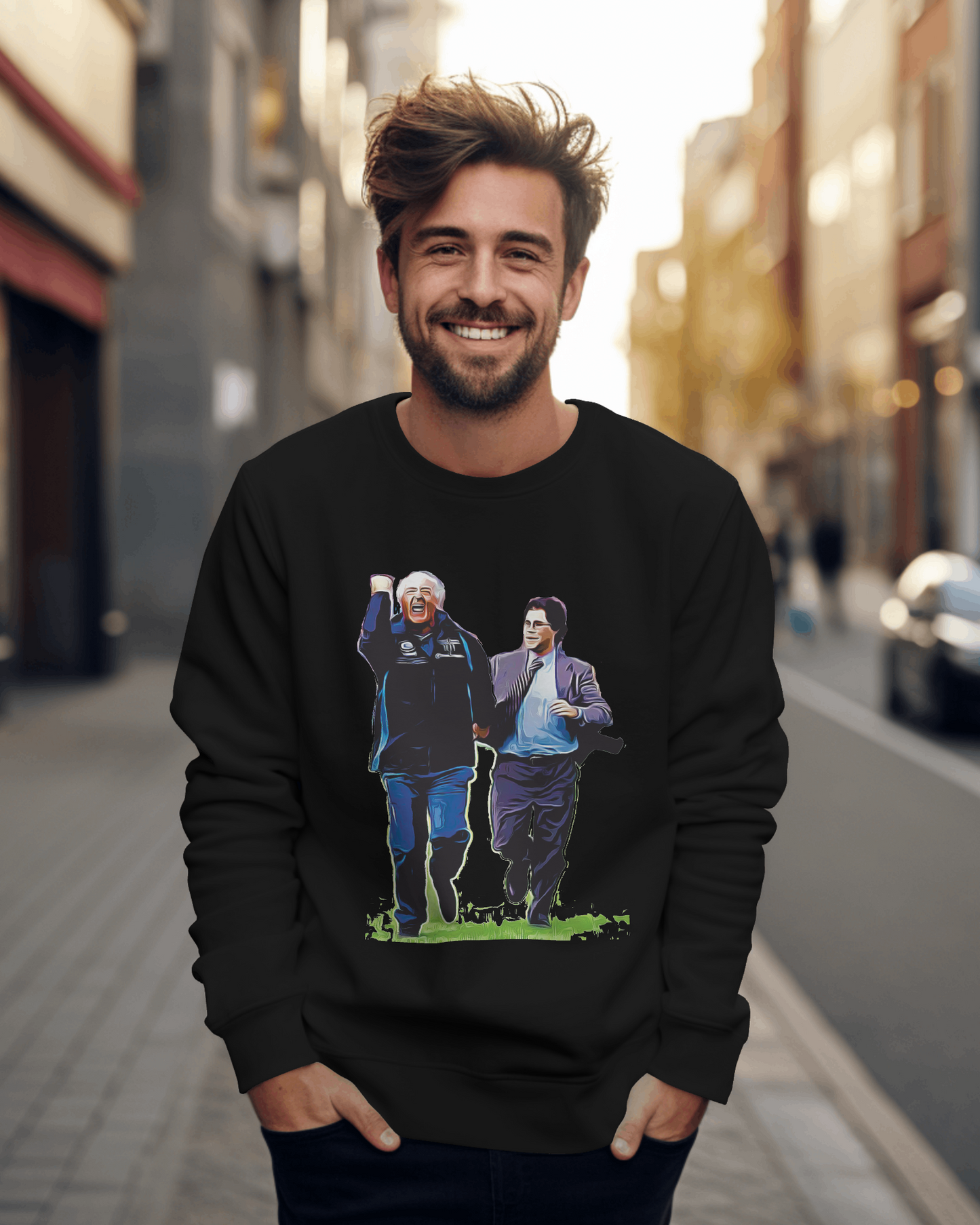 Felpa girocollo Fashion con stampa La corsa di Mazzone