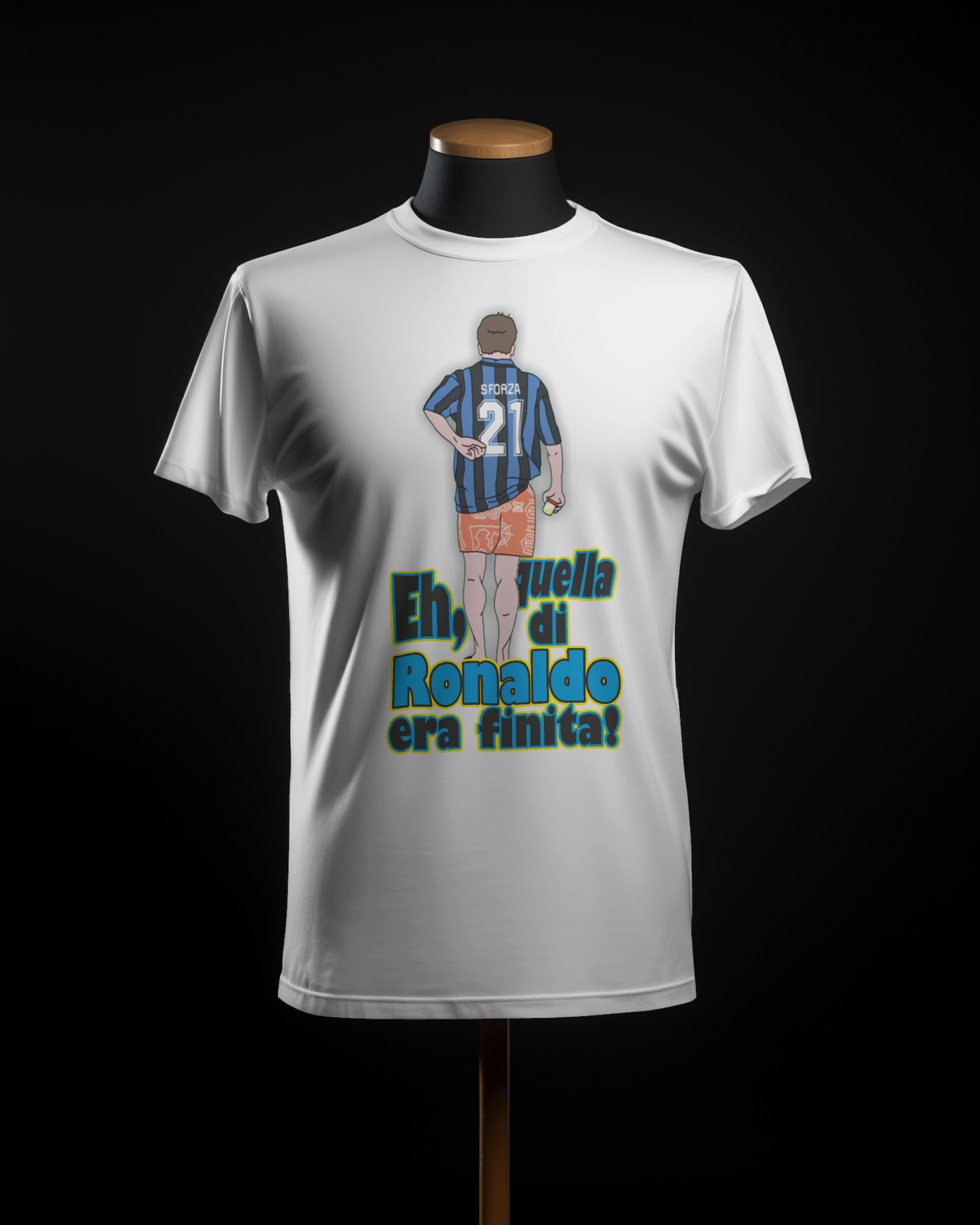 Maglietta unisex 100% cotone organico Stampa "quella di Ronaldo era finita"