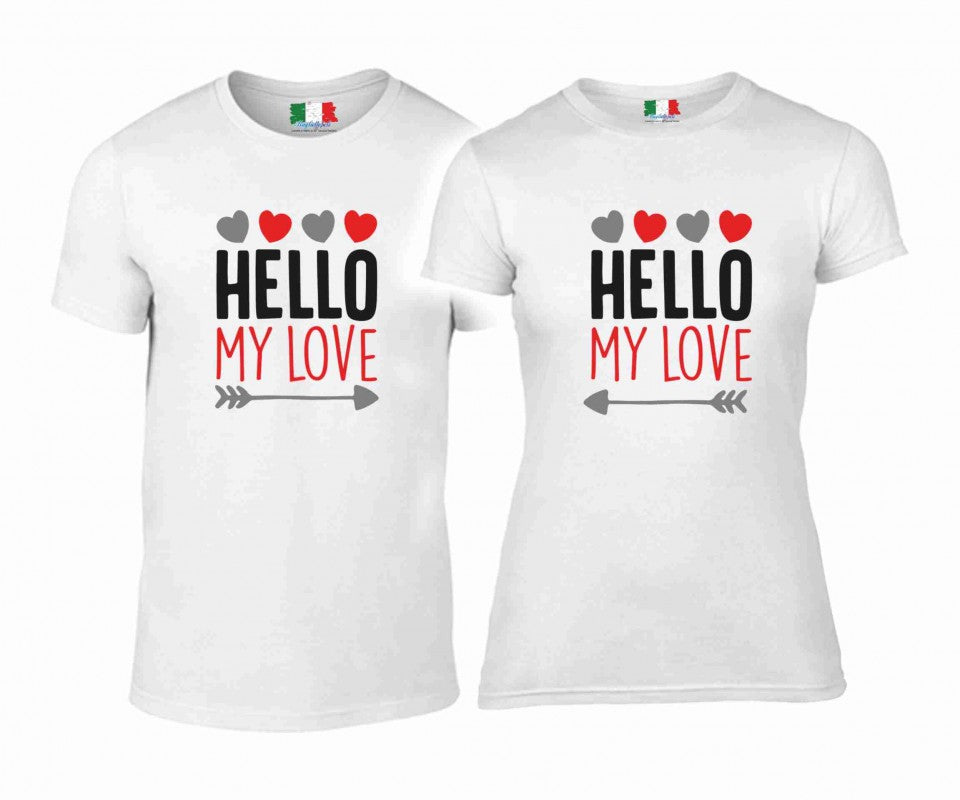 DUE MAGLIETTE IN 100% COTONE UOMO/DONNA : YOU AND ME
