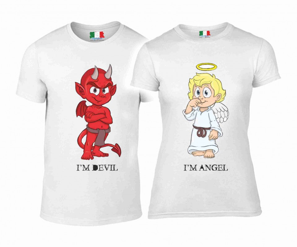 DUE MAGLIETTE IN 100% COTONE UOMO/DONNA : YOU AND ME