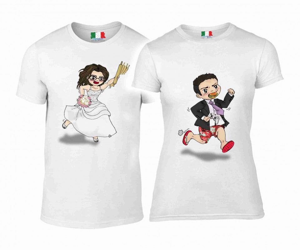 DUE MAGLIETTE IN 100% COTONE UOMO/DONNA : YOU AND ME
