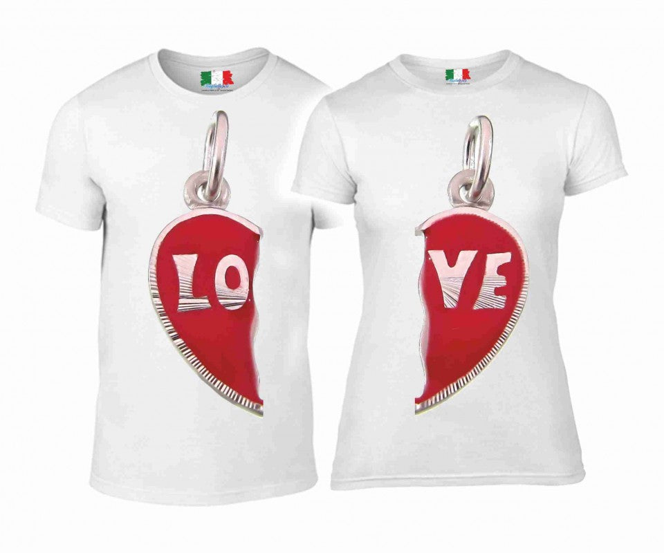 DUE MAGLIETTE IN 100% COTONE UOMO/DONNA : YOU AND ME
