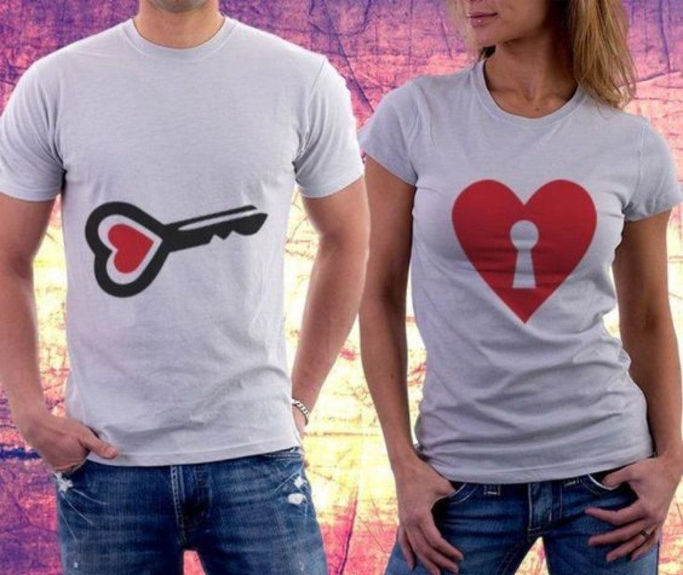 DUE MAGLIETTE IN 100% COTONE UOMO/DONNA : YOU AND ME