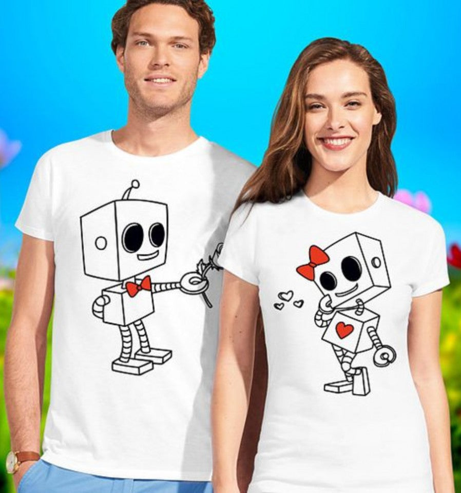 DUE MAGLIETTE IN 100% COTONE UOMO/DONNA : YOU AND ME