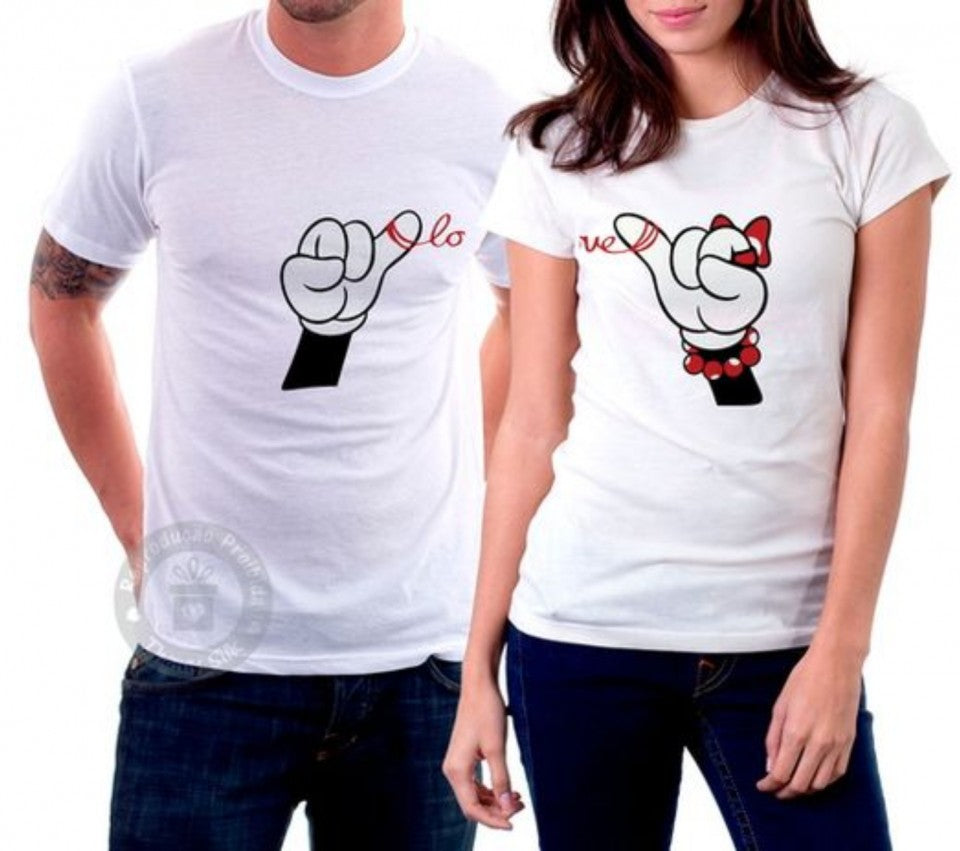 DUE MAGLIETTE IN 100% COTONE UOMO/DONNA : YOU AND ME