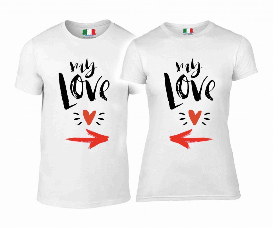 DUE MAGLIETTE IN 100% COTONE UOMO/DONNA : YOUI AND ME