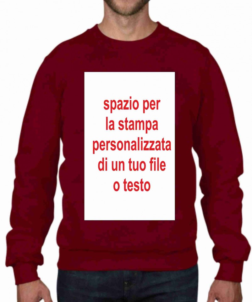 Felpa girocollo Fashion con stampa personalizzata