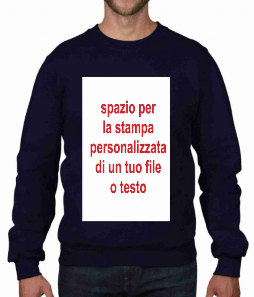Felpa girocollo Fashion con stampa personalizzata