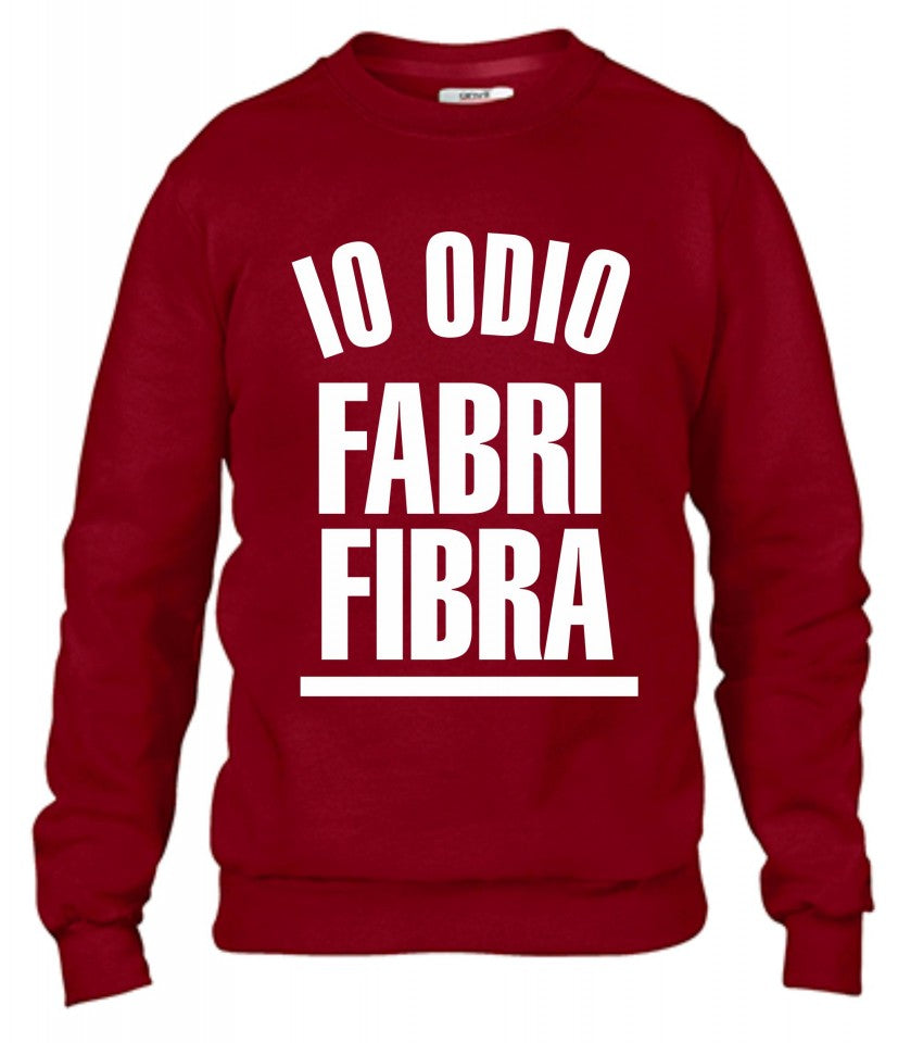 Felpa girocollo Fashion da uomo IO ODIO FABRI FIBRA