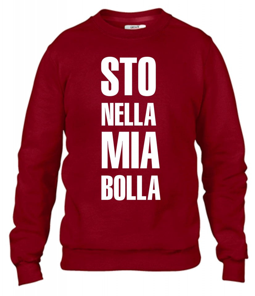 Felpa girocollo Fashion da uomo STO NELLA MIA BOLLA