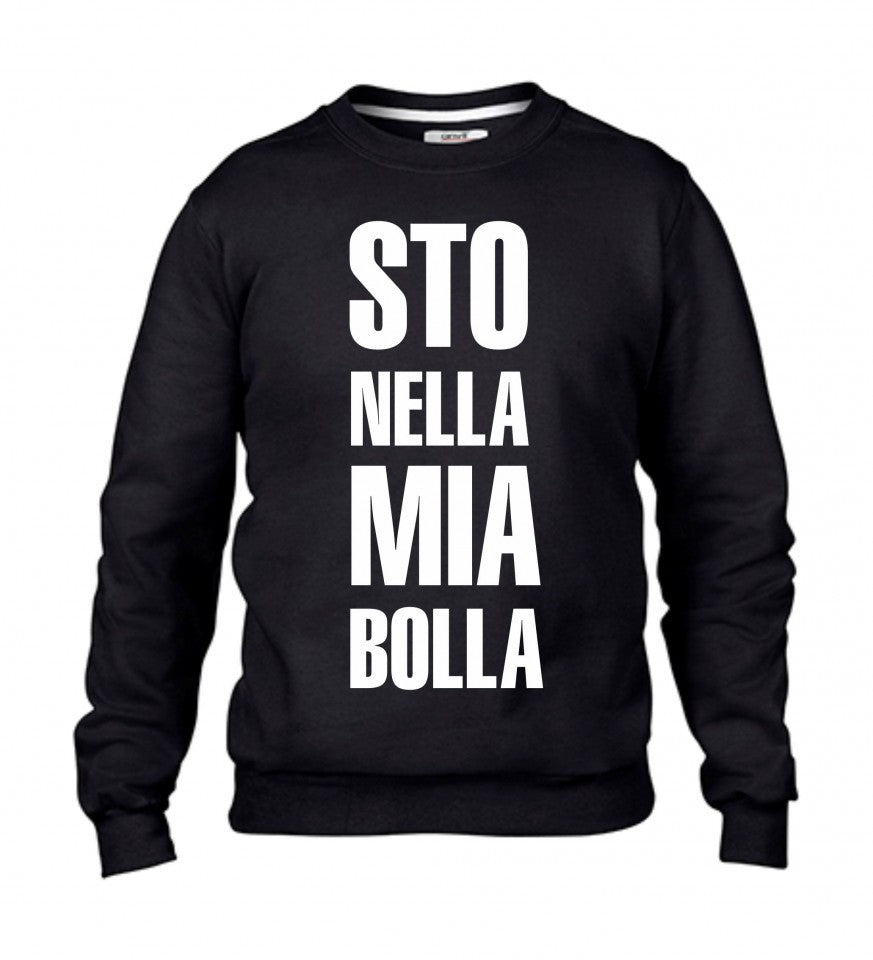 Felpa girocollo Fashion da uomo STO NELLA MIA BOLLA