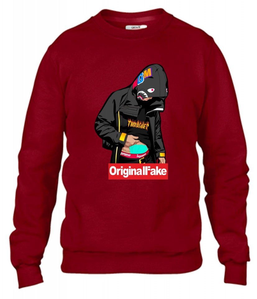 Felpa girocollo Fashion ORIGINALFAKE