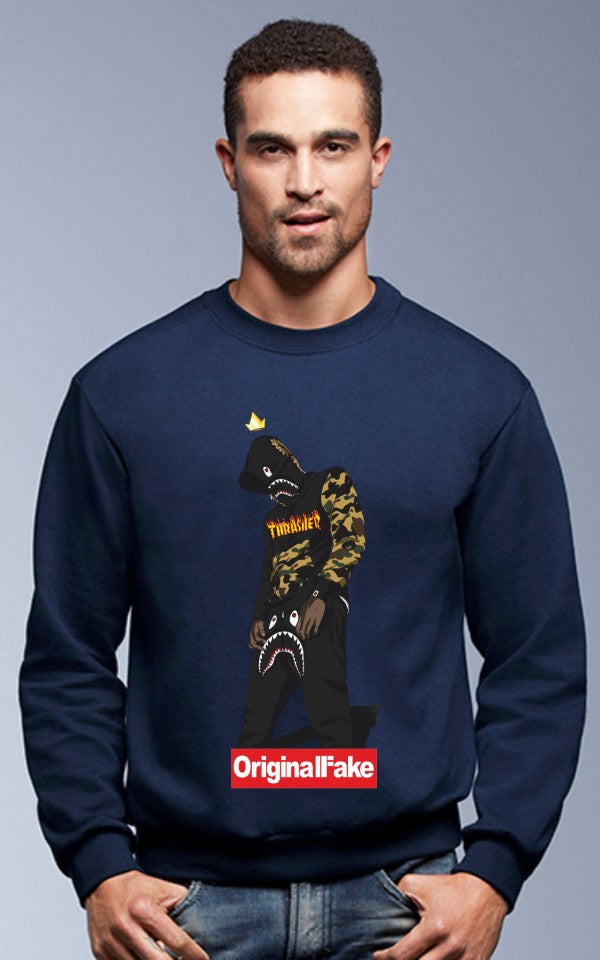 Felpa girocollo Fashion ORIGINALFAKE