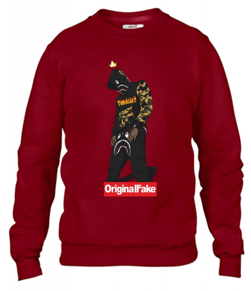 Felpa girocollo Fashion ORIGINALFAKE