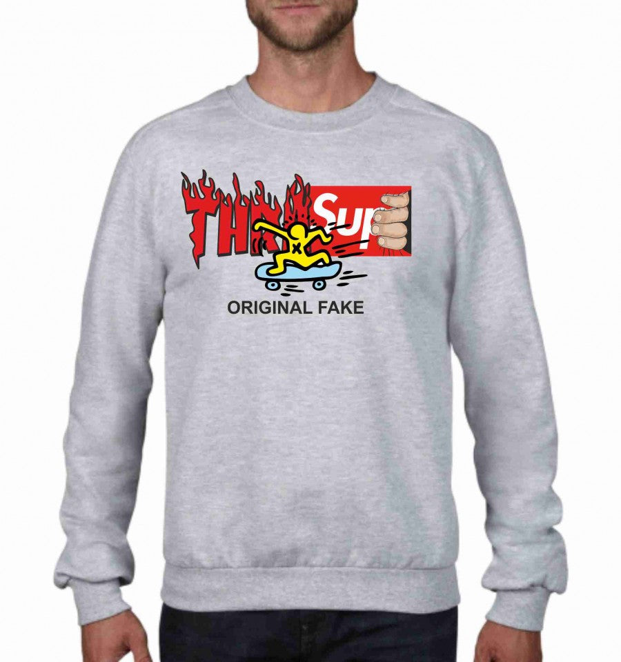 Felpa girocollo Fashion ORIGINALFAKE