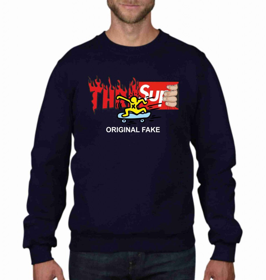 Felpa girocollo Fashion ORIGINALFAKE
