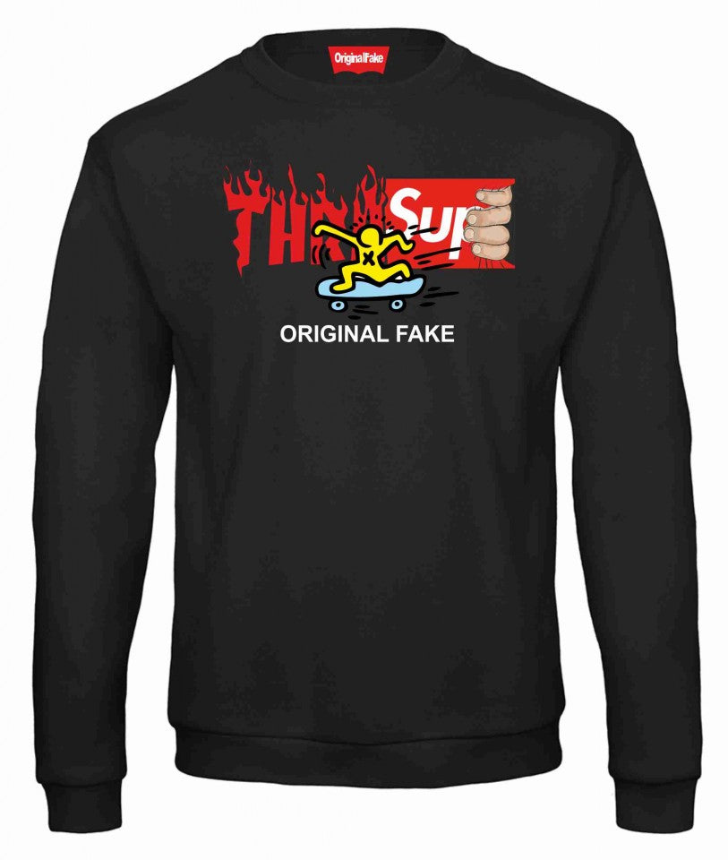 Felpa girocollo Fashion ORIGINALFAKE