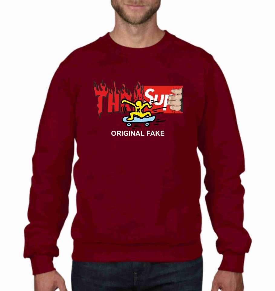 Felpa girocollo Fashion ORIGINALFAKE
