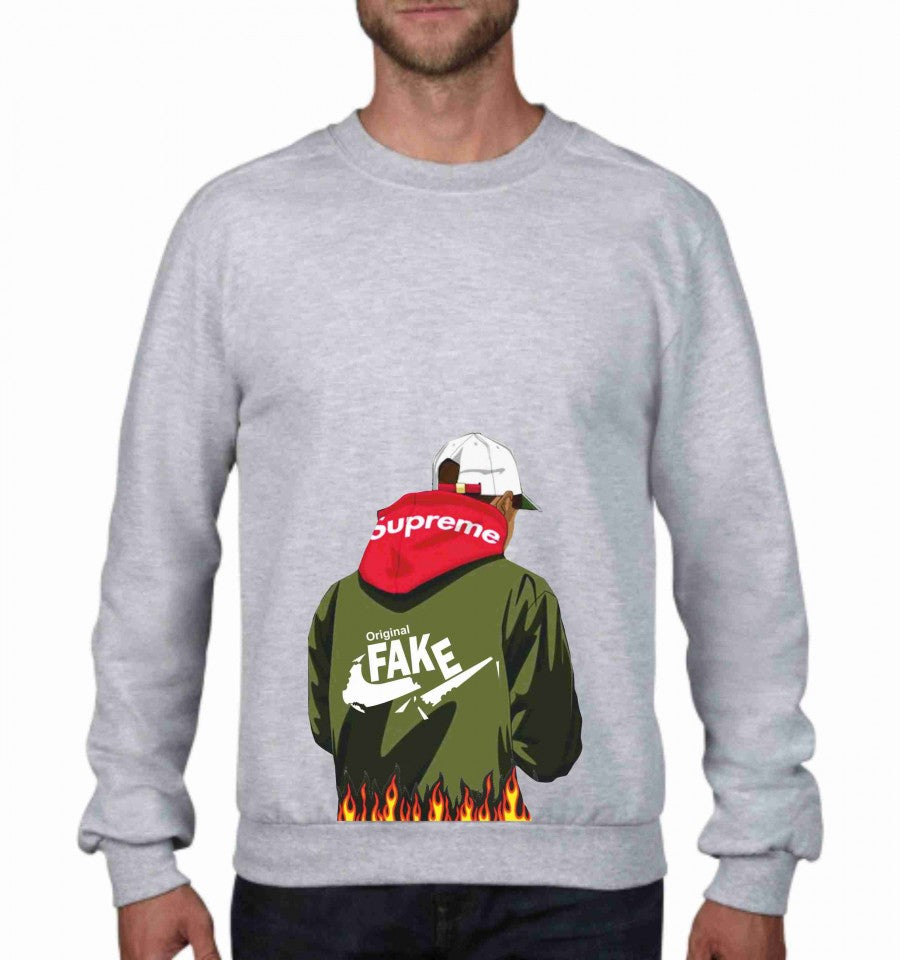 Felpa girocollo Fashion ORIGINALFAKE