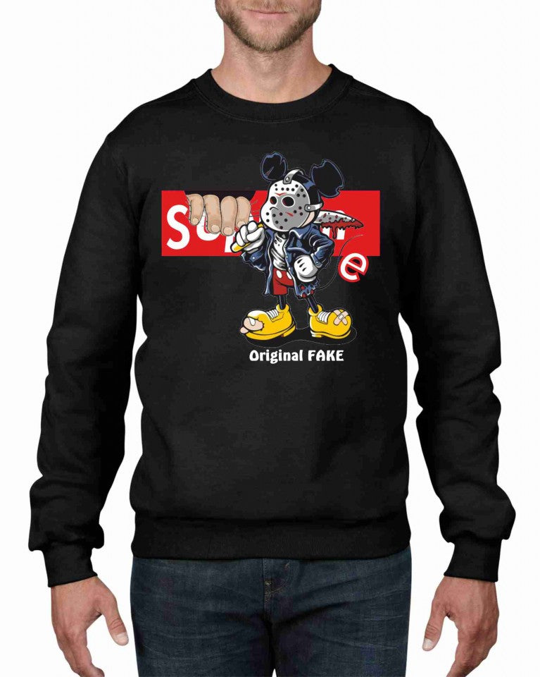 Felpa girocollo Fashion ORIGINALFAKE
