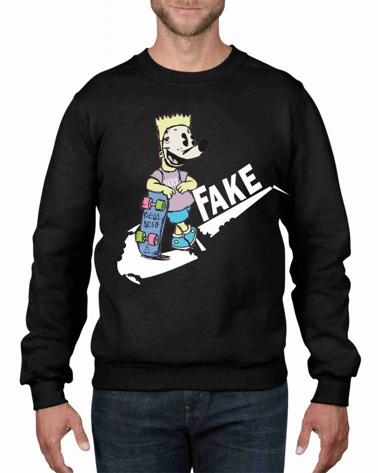 Felpa girocollo Fashion ORIGINALFAKE