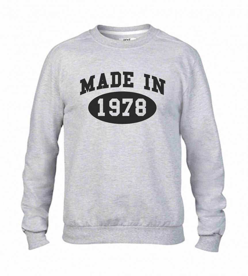 Felpa girocollo Fashion: TUO ANNO DI NASCITA