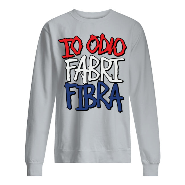 Felpa girocollo Fashion unisex io odio fabri fibra