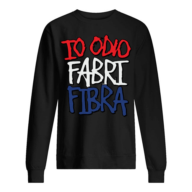 Felpa girocollo Fashion unisex io odio fabri fibra