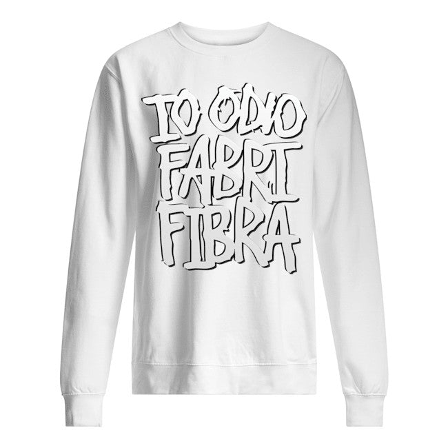 Felpa girocollo Fashion unisex io odio fabri fibra